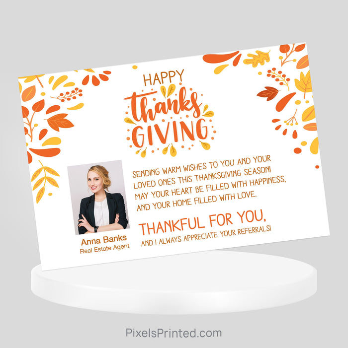 Coldwell Banker Thanksgiving wishes postcards (Copy) PixelsPrinted