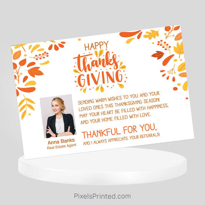 Coldwell Banker Thanksgiving wishes postcards (Copy) PixelsPrinted