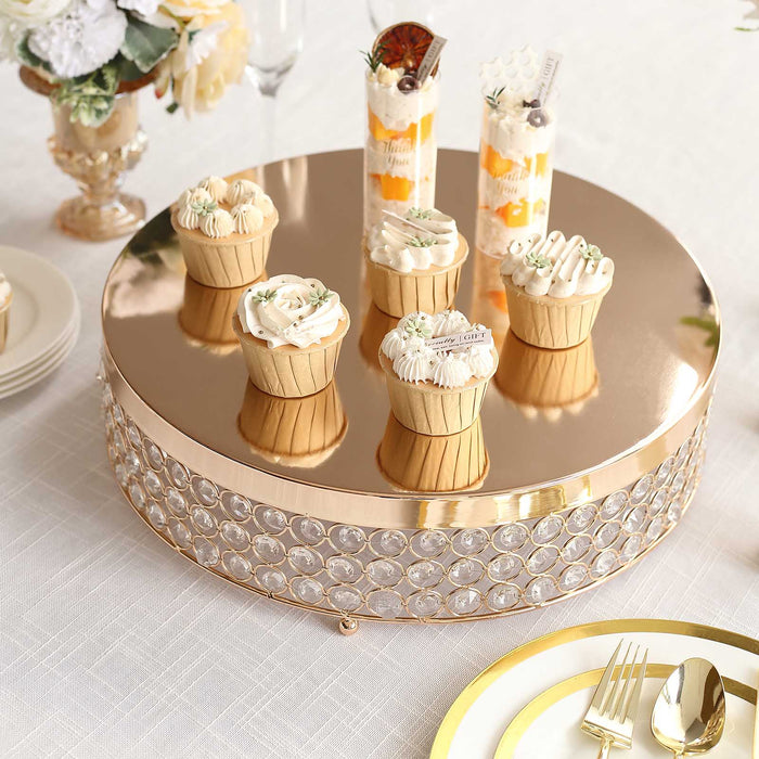 metal cake stand, pedestal riser, display stand, crystal cake stands, cupcake stands#color_gold