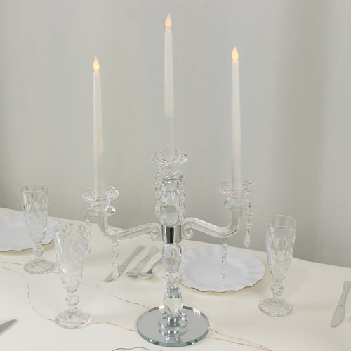 crystal candelabra, taper candle holder, glass candelabra, candle holder, candelabra, glass candle holder#size_parent