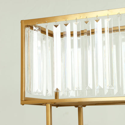 gold flower stand, tall flower stand, crystal flower stand, wedding centerpiece stand, gold centerpiece stand, metal flower stand, tall centerpiece vase, event decoration stand, floral display stand, rectangular flower stand#color_parent