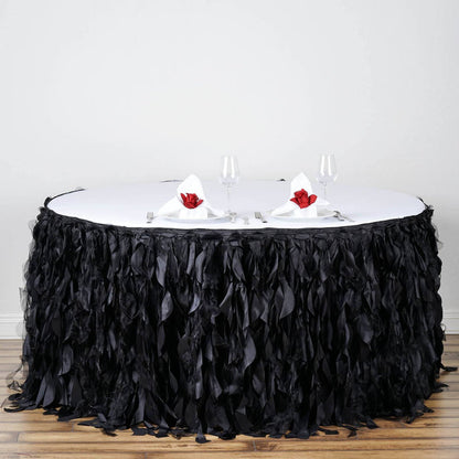 table skirt, table skirt velcro, table skirt linen, curly willow table skirt, table skirt design#color_black