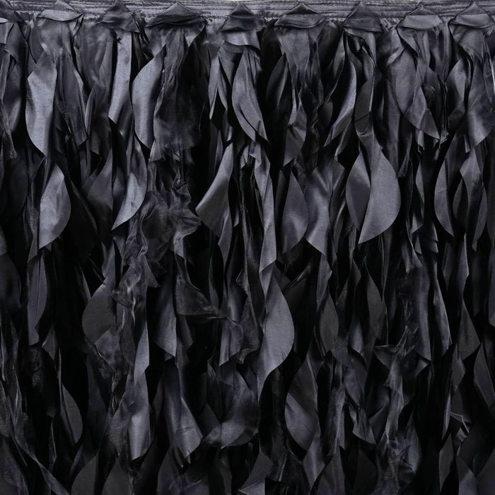 table skirt, table skirt velcro, table skirt linen, curly willow table skirt, table skirt design#color_black