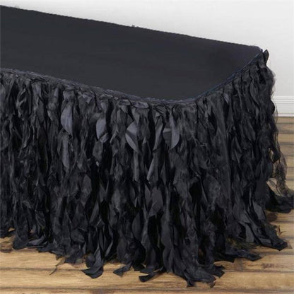 table skirt, table skirt velcro, table skirt linen, curly willow table skirt, table skirt design#color_black