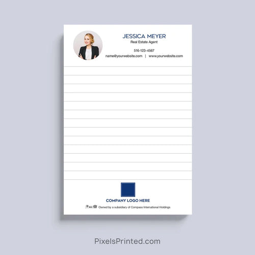 Custom Coldwell Banker real estate agent notepad with personalized branding