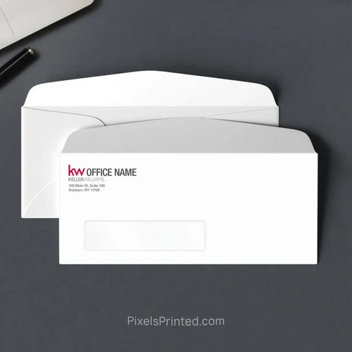 professional Keller Williams real estate envelope with window