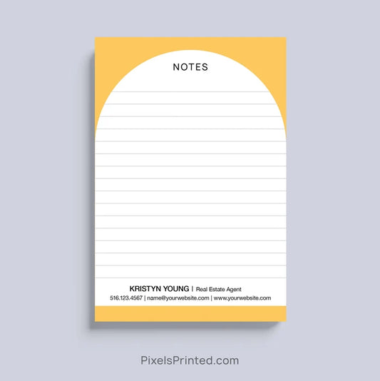 Customizable Notes Notepads for real estate and mortgage agents