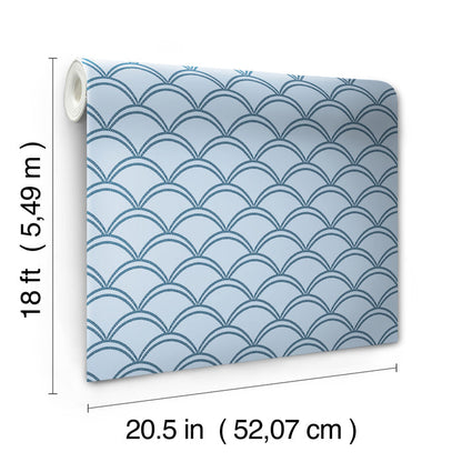 Deco Wave Peel and Stick Wallpaper - dimensions