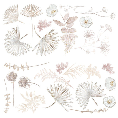 Desert Sun Palm Leaf & Floral Giant Wall Decals - panels