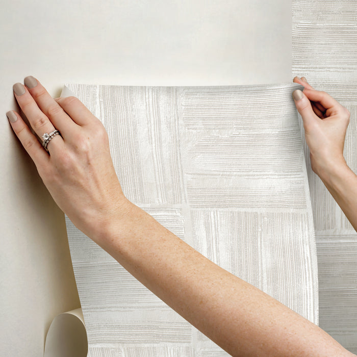 Dimensional Square Plaster Peel and Stick Wallpaper - how to stick