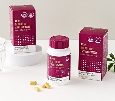 [Direct Shipping to Korea] Kkotma Multi Vitamin & Mineral for Women (2) + Rhubarb Plus (2)
