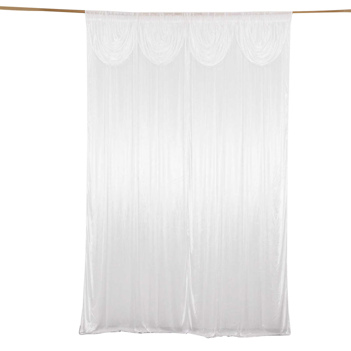 satin curtains, backdrop curtains, satin drapes, linen curtains, drapery panels#color_white