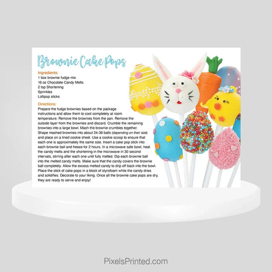 Easter Brownie Cake Pops Recipe | Coldwell Banker Realtor Postcard PixelsPrinted