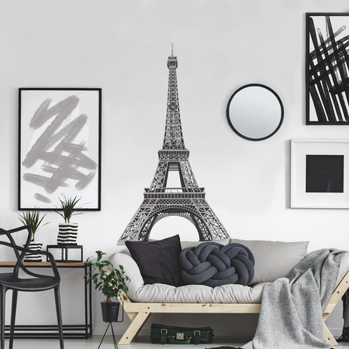 Eiffel Tower Wall Decals in a room setting
