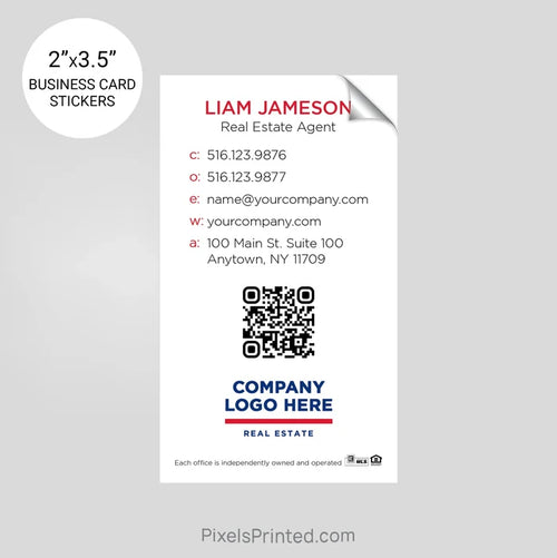 ERA real estate business card stickers PixelsPrinted
