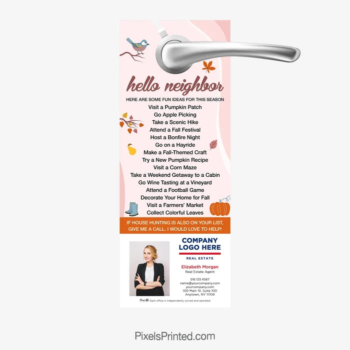 ERA real estate fall activities list door hangers for realtor marketing