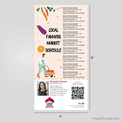 ERA Real Estate Farmers Market Schedule Postcard Magnets postcard magnets PixelsPrinted