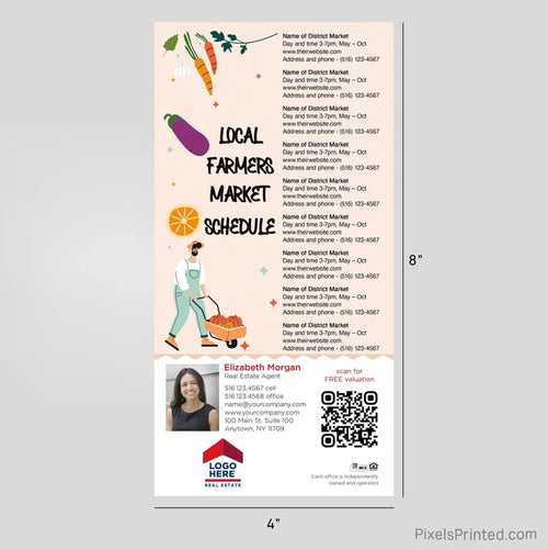 ERA Real Estate Farmers Market Schedule Postcard Magnets postcard magnets PixelsPrinted