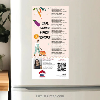 ERA Real Estate Farmers Market Schedule Postcard Magnets postcard magnets PixelsPrinted
