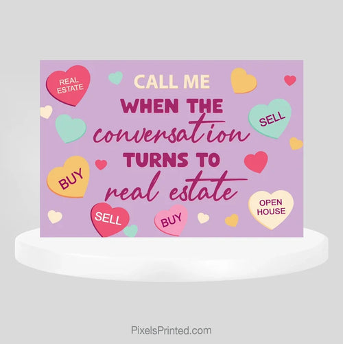 ERA real estate Valentine’s Day conversation postcard PixelsPrinted