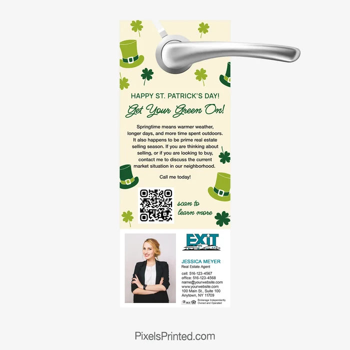 EXIT realty festive St. Patrick’s Day Door Hangers