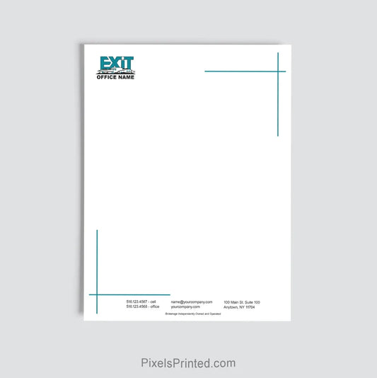 EXIT Realty real estate office letterhead personalized for brokerage use