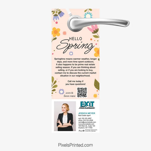 EXIT realty spring market refresh door hangers with QR code
