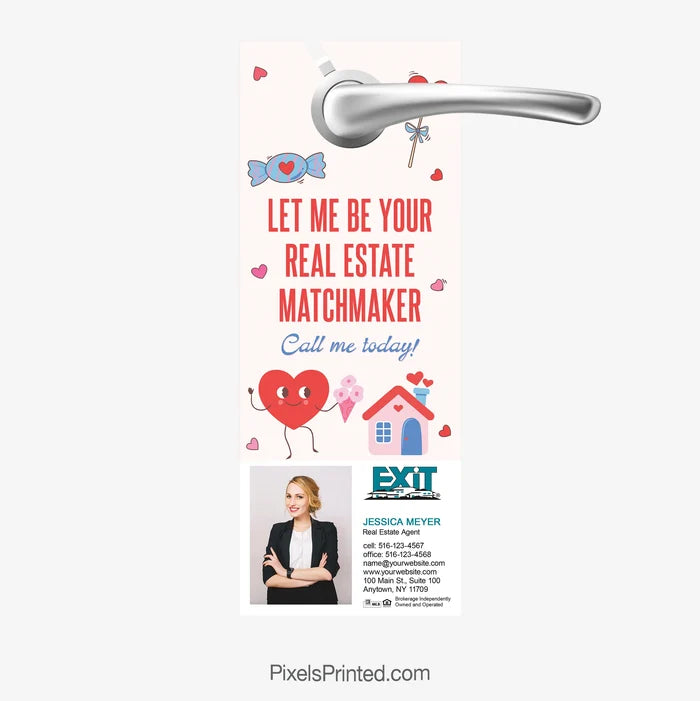 real estate matchmaker Valentine's Day realtor door hanger
