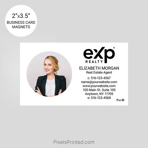 EXP realty business card magnets PixelsPrinted
