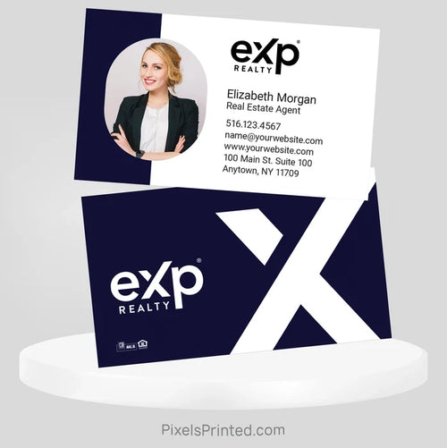 Simple eXp Realty business card with clean typography and personalized agent information.