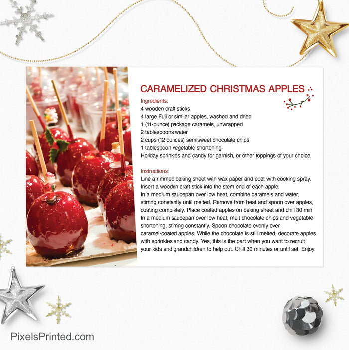 EXP realty Christmas recipe postcards PixelsPrinted
