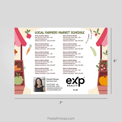 EXP realty Farmers Market calendar Postcard Magnets postcard magnets PixelsPrinted