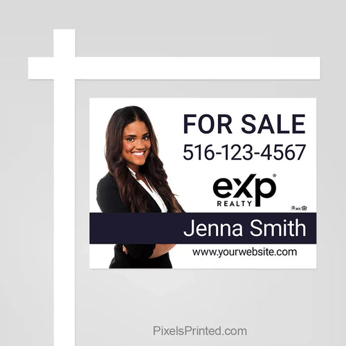 eXp Realty for sale sign panel designed to attract attention and help agents market a listed property.