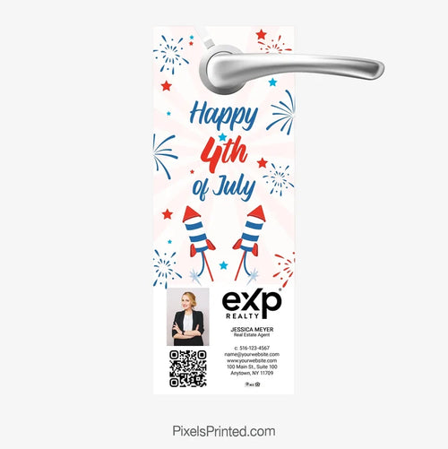 EXP Realty Fourth of July local expert door hanger PixelsPrinted