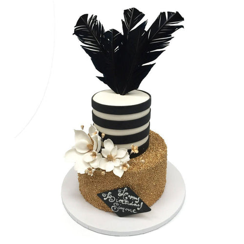 Feathered Gatsby Theme Cake Freed's Bakery
