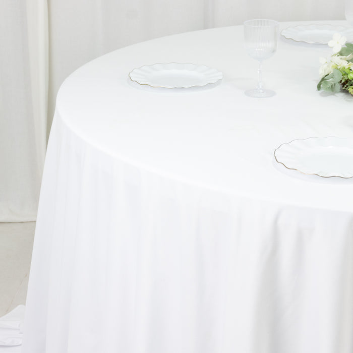 tablecloths, round tablecloth,scuba tablecloth, fire retardant tablecloth, 132inch tablecloth#color_white