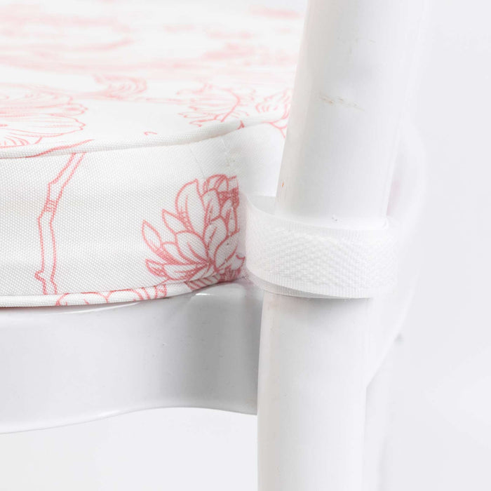 Chiavari chair pads, chair pads, Chiavari chair cushions, chair cushions, wedding chair pads, event chair pads, chair seat cushions#color_pink-french-toile