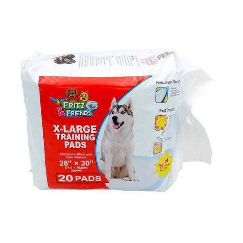 Fritz & Friends 28" x 30" X-Large Puppy Pads 20 ct.