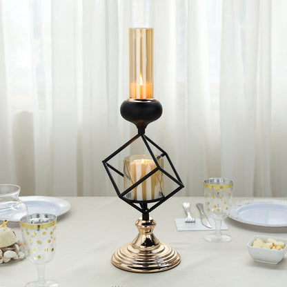 Metal And Glass Candle Holder, Geometric Candle Holder, Decorative Candle Holder, Votive Candle Holders, Candle Holder Centerpiece#size_13"