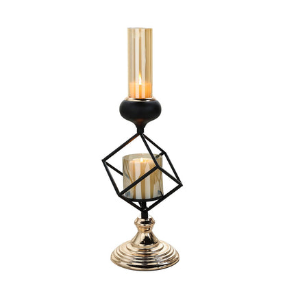 Metal And Glass Candle Holder, Geometric Candle Holder, Decorative Candle Holder, Votive Candle Holders, Candle Holder Centerpiece#size_13"