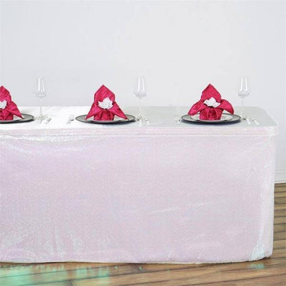 table skirt, table skirt velcro, table skirt design, table skirt linen, sequin table skirt#color_iridescent