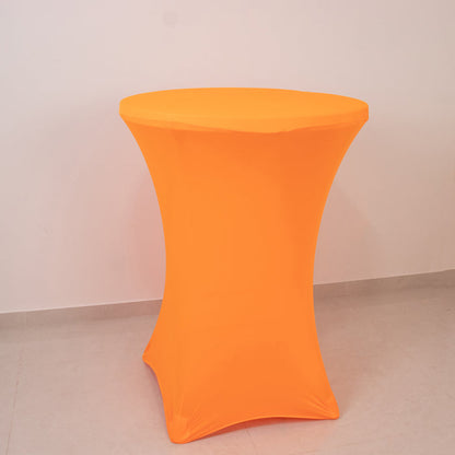 glow neon table cover, neon cocktail tablecloth, table cover, spandex table cover, cocktail tablecloth, spandex table cover#color_orange