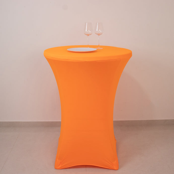 glow neon table cover, neon cocktail tablecloth, table cover, spandex table cover, cocktail tablecloth, spandex table cover#color_orange