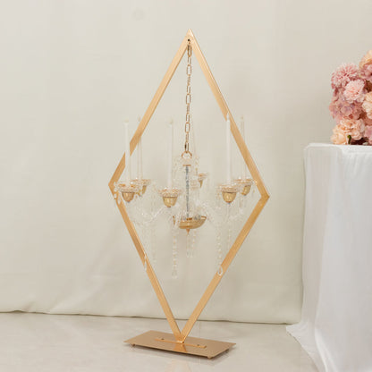 metal candle holders, candle holder, candlestick holder, gold candle holder, gold candelabra, 6 arm candelabra#color_parent
