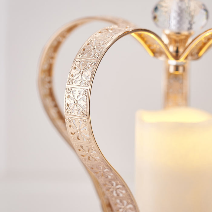 crown candle holder, gold crown centerpiece, gold crown decor, decorative crown, votive holder#color_gold