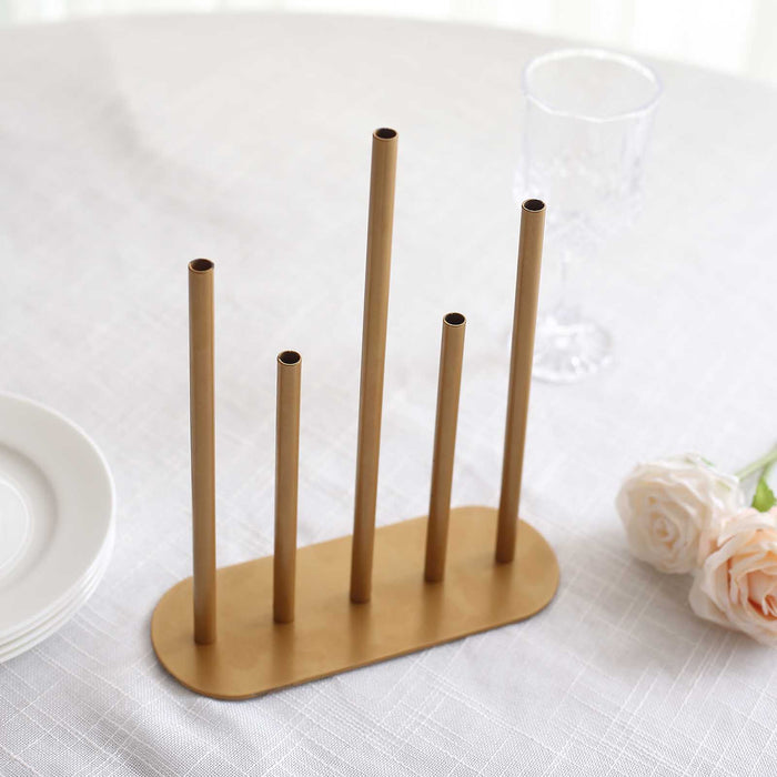 metal flower vases, single flower vases, floral vase, tube vases, bud vase centerpiece#color_gold