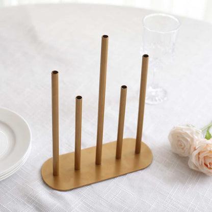 metal flower vases, single flower vases, floral vase, tube vases, bud vase centerpiece#color_gold