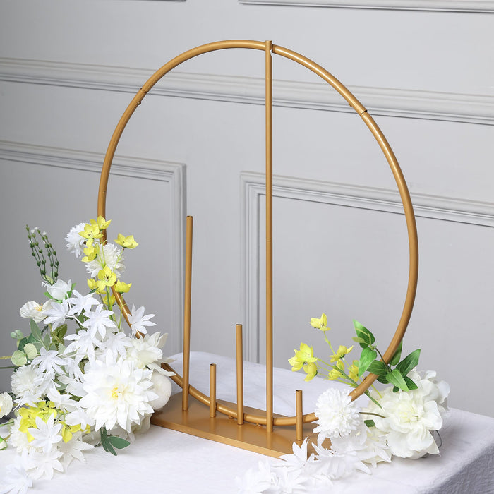 hoop centerpieces, floral hoop centerpiece, metal flower stand, flower stand indoor, outdoor flower stand#color_parent