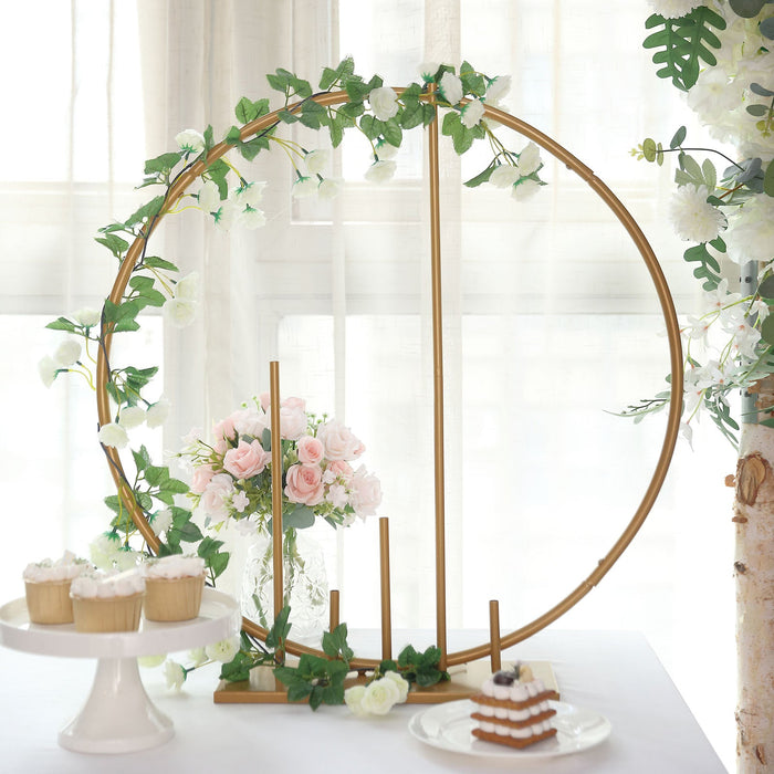 hoop centerpieces, floral hoop centerpiece, metal flower stand, flower stand indoor, outdoor flower stand#color_parent