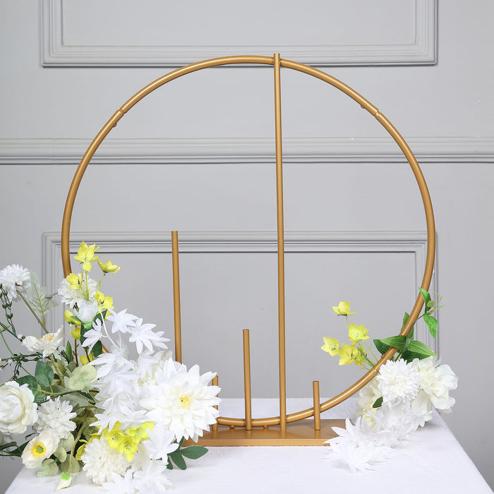 hoop centerpieces, floral hoop centerpiece, metal flower stand, flower stand indoor, outdoor flower stand#color_parent